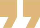 Gold quotation marks on black background.